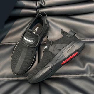 톰포드 남성 캐쥬얼 블랙 스니커즈 - Tom Ford Mens Black Sneakers - tof56x