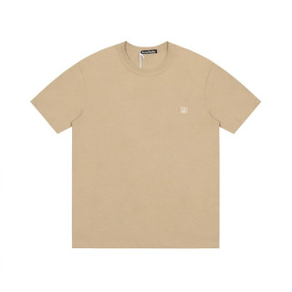 아크네 남/녀 카멜 크루넥 반팔티 - Acne Unisex Camel Short sleeved T-shirts - ane210x