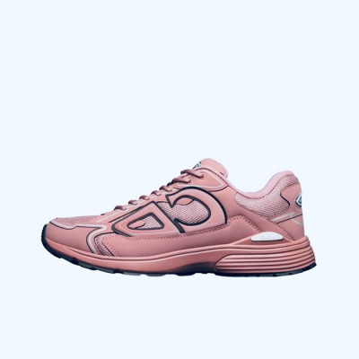 디올 남/녀 핑크 스니커즈 - Dior Unisex Pink Sneakers - di466x