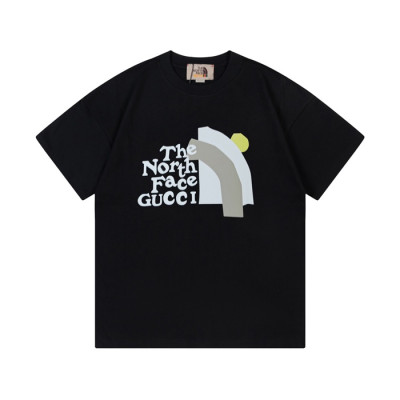 구찌 남/녀 블랙 크루넥 반팔티 - Gucci Unisex Black Short sleeved Tshirts - gu683x