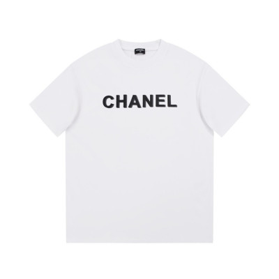 샤넬 남/녀 크루넥 화이트 반팔티 - Chanel Unisex White Tshirts - ch416x