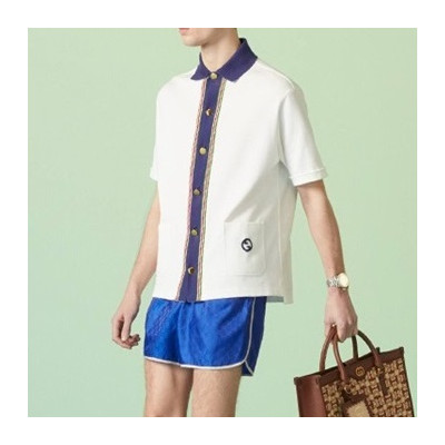 구찌 남/녀 화이트 폴로 반팔티 - Gucci Unisex White Short sleeved Tshirts - gu694x