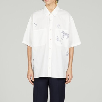 구찌 남성 트렌디 화이트 반팔 셔츠 - Gucci Mens White Short sleeved Tshirts - gu704x
