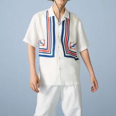 구찌 남성 트렌디 화이트 반팔 셔츠 - Gucci Mens White Short sleeved Tshirts - gu705x