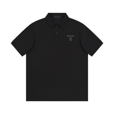 프라다 남성 블랙 폴로 반팔티 - Prada Mens Black Short sleeved Tshirts - pr521x