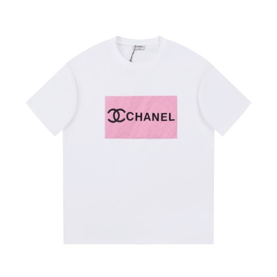 샤넬 남/녀 크루넥 화이트 반팔티 - Chanel Unisex White Tshirts - ch418x
