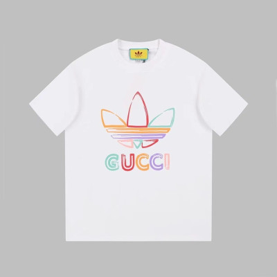 구찌 남/녀 화이트 크루넥 반팔티 - Gucci Unisex White Short sleeved Tshirts - gu708x