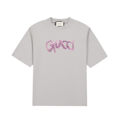 구찌 남/녀 그레이 크루넥 반팔티 - Gucci Unisex Gray Short sleeved Tshirts - gu711x