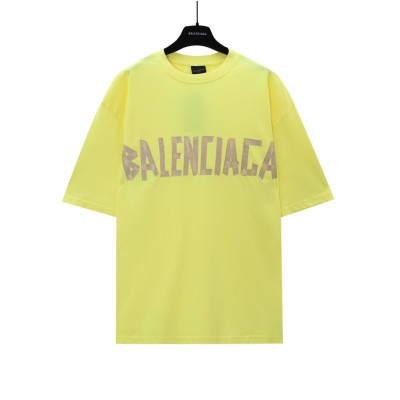 발렌시아가 남성 옐로우 크루넥 반팔티 - Balenciaga Mens Yellow Short sleeved Tshirts - ba421x