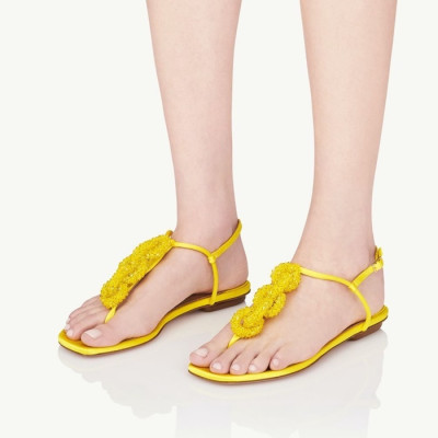 아쿠아주라 여성 옐로우 샌들 - Aquazzura Womens Yellow Sandals - aq21x