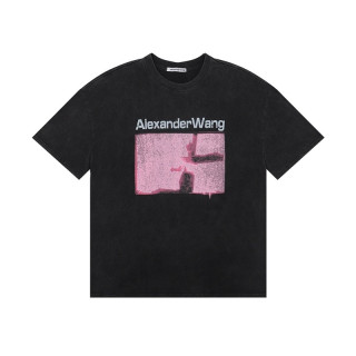 알렉산더왕 남성 블랙 반팔티 - Alexanderwang Mens Black Short sleeved Tshirts - alx248x