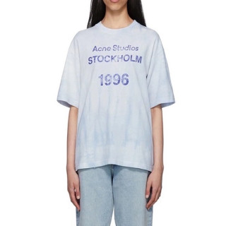 아크네 남/녀 블루 크루넥 반팔티 - Acne Unisex Blue Short sleeved T-shirts - ane211x