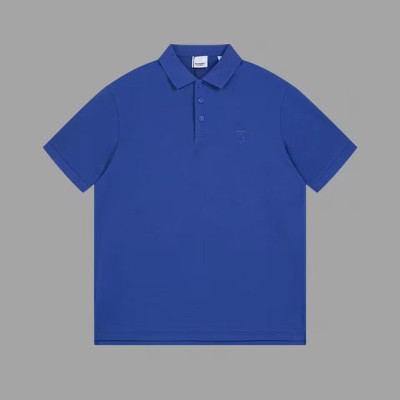 버버리 남성 블루 크루넥 반팔티 - Burberry Mens Blue Short Sleeved Tshirts - bu186x
