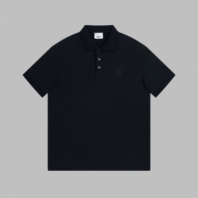 버버리 남성 블랙 크루넥 반팔티 - Burberry Mens Black Short Sleeved Tshirts - bu190x