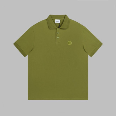 버버리 남성 그린 크루넥 반팔티 - Burberry Mens Green Short Sleeved Tshirts - bu192x
