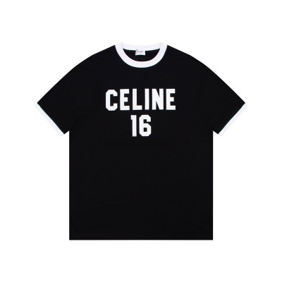 셀린느 남성 크루넥 블랙 반팔티 - Celine Mens Black Short sleeved T-shirts - ce161x