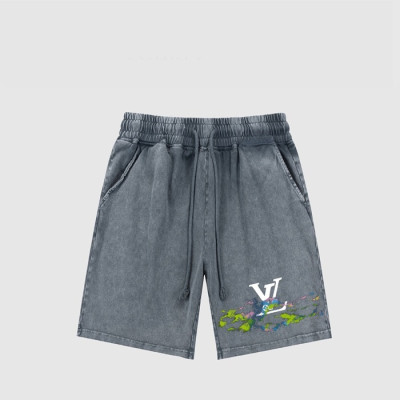 루이비통 남성 블루 반바지 - Louis vuitton Mens Blue Half-pants - lv1128x