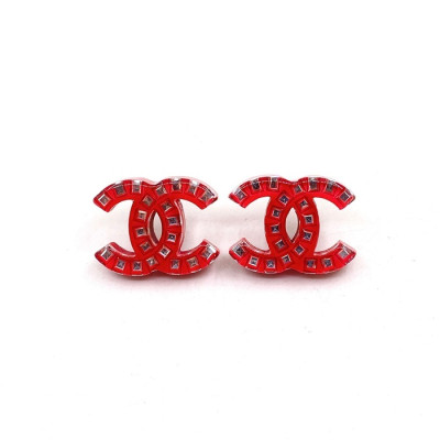 샤넬 여성 레드 이어링 - Chanel Womens Red Gold Earring - acc50x