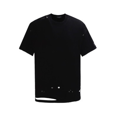 발렌시아가 남성 블랙 크루넥 반팔티 - Balenciaga Mens Black Short sleeved Tshirts - ba454x