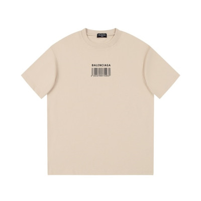 발렌시아가 남성 베이지 크루넥 반팔티 - Balenciaga Mens Beige Short sleeved Tshirts - ba458x