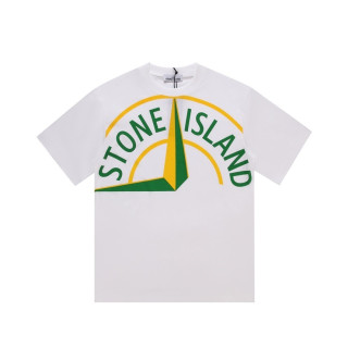 스톤아일랜드 남성 화이트 크루넥 반팔티 - Stone Island Mens White Tshirts - st74x