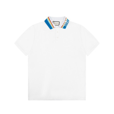 구찌 남성 화이트 폴로 반팔티 - Gucci Mens White Short sleeved Tshirts - gu748x