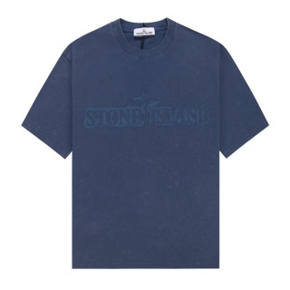 스톤아일랜드 남성 네이비 크루넥 반팔티 - Stone Island Mens Navy Tshirts - st78x