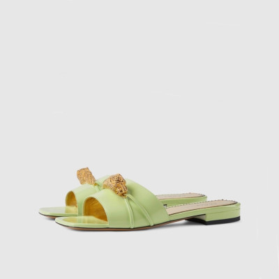 구찌 여성 그린 슬리퍼 - Gucci Womens Green Slippers - gu757x
