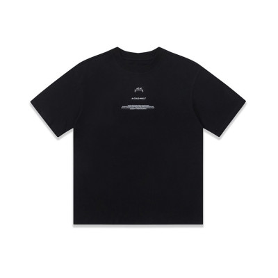 어콜드월 남성 크루넥 블랙 반팔티 - ACW Mens Black Short sleeved Tshirts - col61x