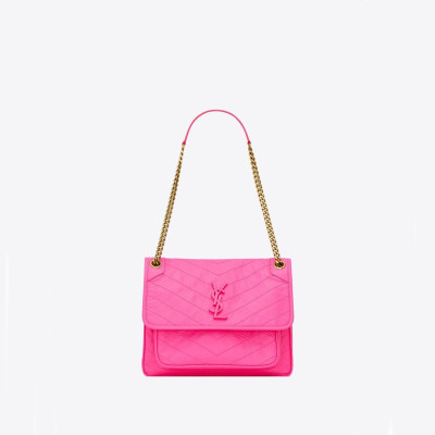 입생로랑 여성 핑크 니키백 - Saint Laurent Women Pink Niki Bag - ysl376x