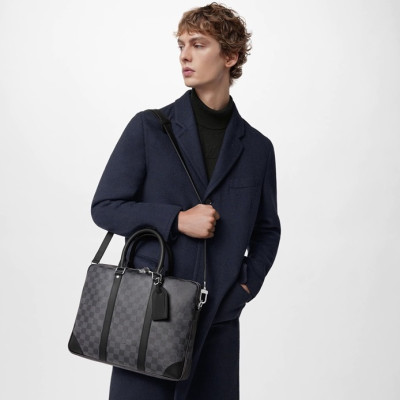 루이비통 남성 블랙 다미에 토트백 - Louis Vuitton Mens Black Tote-bag - lv1329x