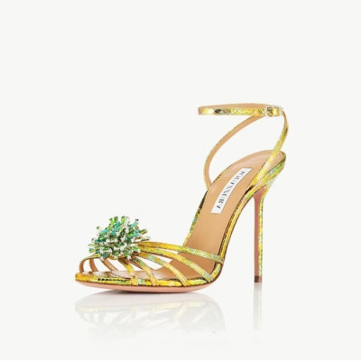 아쿠아주라 여성 옐로우 하이힐 - Aquazzura Womens Yellow High-heels - aq27x