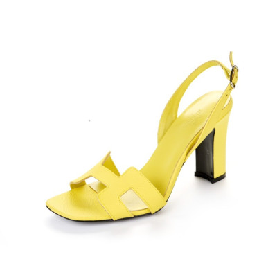 에르메스 여성 옐로우 하이힐 - Hermes Womens Yellow High-heels - he207x