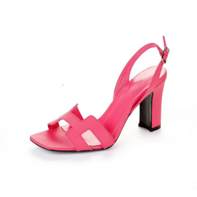 에르메스 여성 핑크 하이힐 - Hermes Womens Pink High-heels - he215x