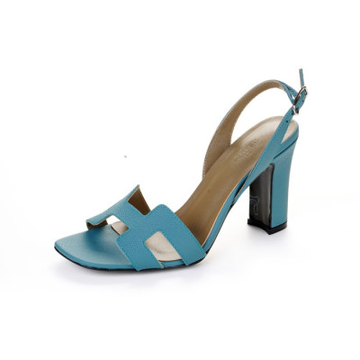 에르메스 여성 블루 하이힐 - Hermes Womens Blue High-heels - he216x