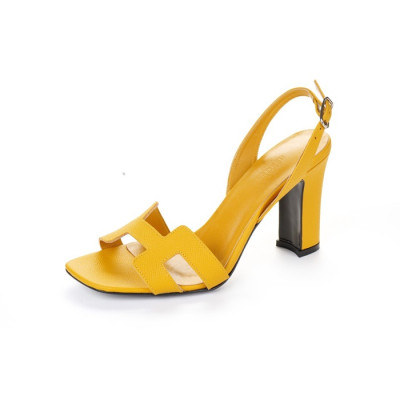 에르메스 여성 옐로우 하이힐 - Hermes Womens Yellow High-heels - he217x