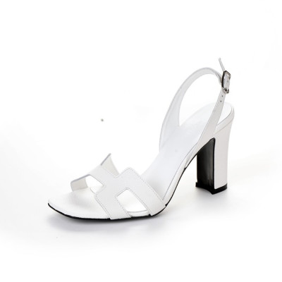 에르메스 여성 화이트 하이힐 - Hermes Womens White High-heels - he218x
