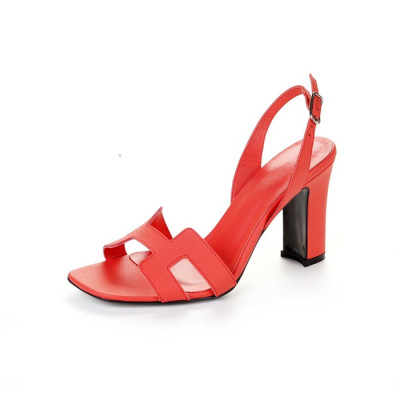 에르메스 여성 오렌지 하이힐 - Hermes Womens Orange High-heels - he220x