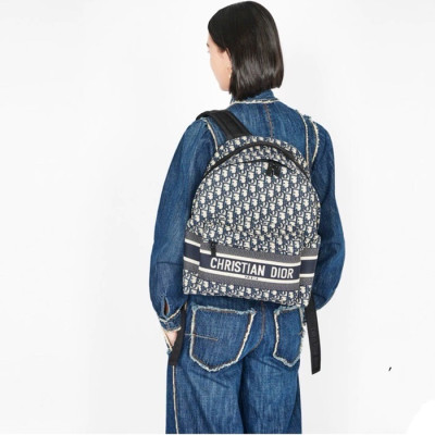 디올 남/녀 네이비 백팩 - Dior Unisex Navy Back Pack - di536x