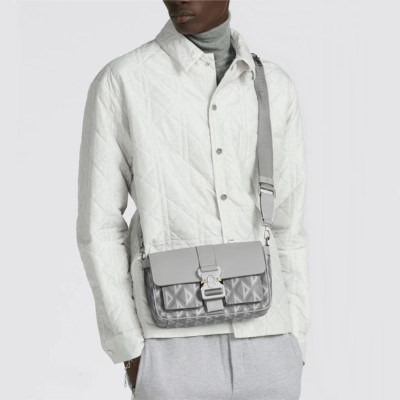 디올 남성 그레이 다이마 메신저백 - Dior Mens Gray Cross Bag - di538x
