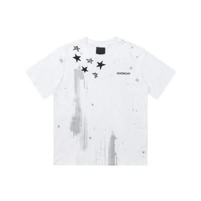 지방시 남성 크루넥 화이트 반팔티 - Givenchy Mens White Short Sleeved Tshirts - gi297x