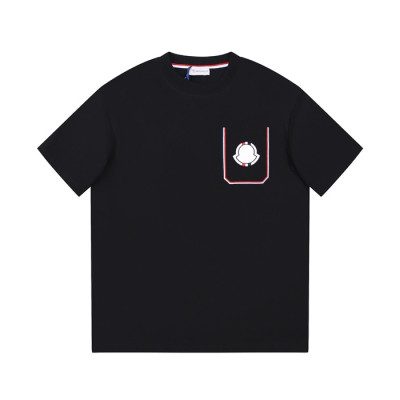 몽클레어 남성 블랙 크루넥 반팔티 - Moncler Mens Black Tshirts - mo142x