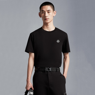 몽클레어 남성 블랙 크루넥 반팔티 - Moncler Mens Black Tshirts - mo143x