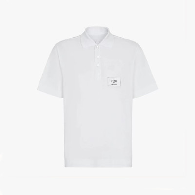 펜디 남성 화이트 폴로 반팔티 - Fendi Mens White Short sleeved Tshirts - fe150x