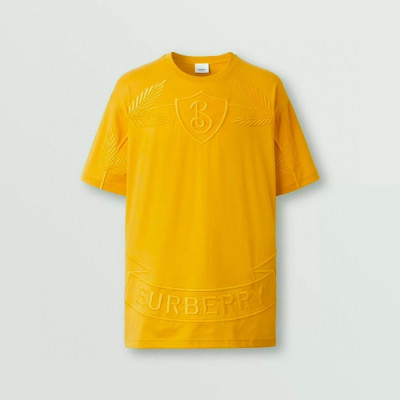 버버리 남/녀 옐로우 반팔티 - Burberry Unisex Yellow Short Sleeved Tshirts - bu203x