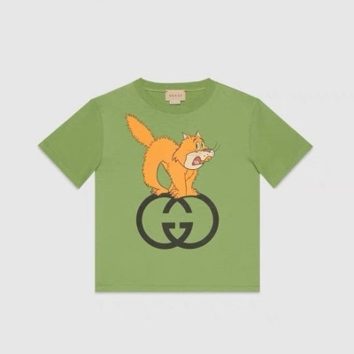 구찌 남/녀 그린 크루넥 반팔티 - Gucci Unisex Green Short sleeved Tshirts - gu798x