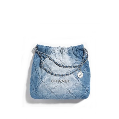 샤넬 여성 블루 22백  - Chanel Womens Blue 22 Bag - ch459x