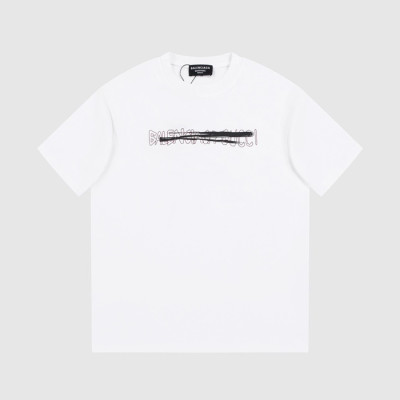 발렌시아가 남성 화이트 크루넥 반팔티 - Balenciaga Mens White Short sleeved Tshirts - ba506x