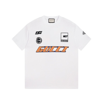 구찌 남/녀 화이트 크루넥 반팔티 - Gucci Unisex White Short sleeved Tshirts - gu802x