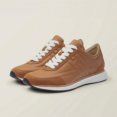 에르메스 남성 카멜 스니커즈 - Hermes Mens Camel Sneakers - he228x